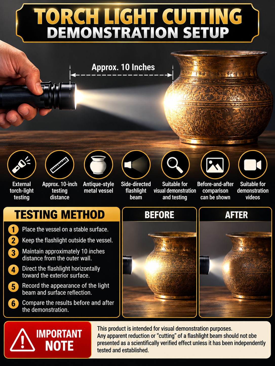 Torch Light Cutting Demonstration Setup